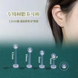 SaYao 4 Pieces 16G 12mm Plastic Invisible Lip Ring Pink Lovely Labret Rings Tragus Ear Soft body Piercing jewelry