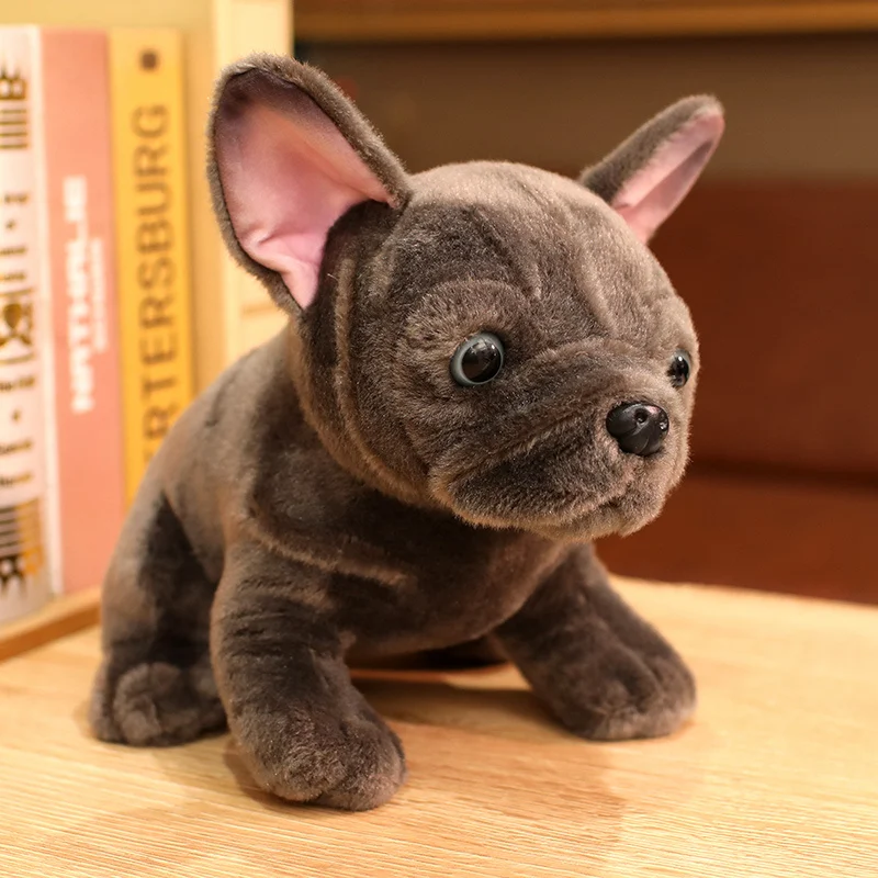 Lifelike Plush French Bulldog Toy  Real-Life Stuffed Animals Dog Soft Simulation Pets Shar Pei Puppy Doll Kids Toy Birthday Gift
