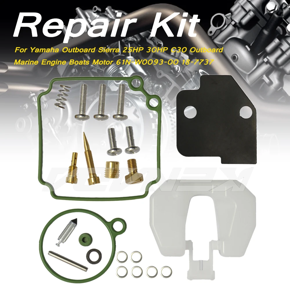 

For Yamaha Outboard Sierra 25HP 30HP C30 Outboard Marine Engine Boats Motor 61N-W0093-00 18-7737 Carburetor Repair Kit