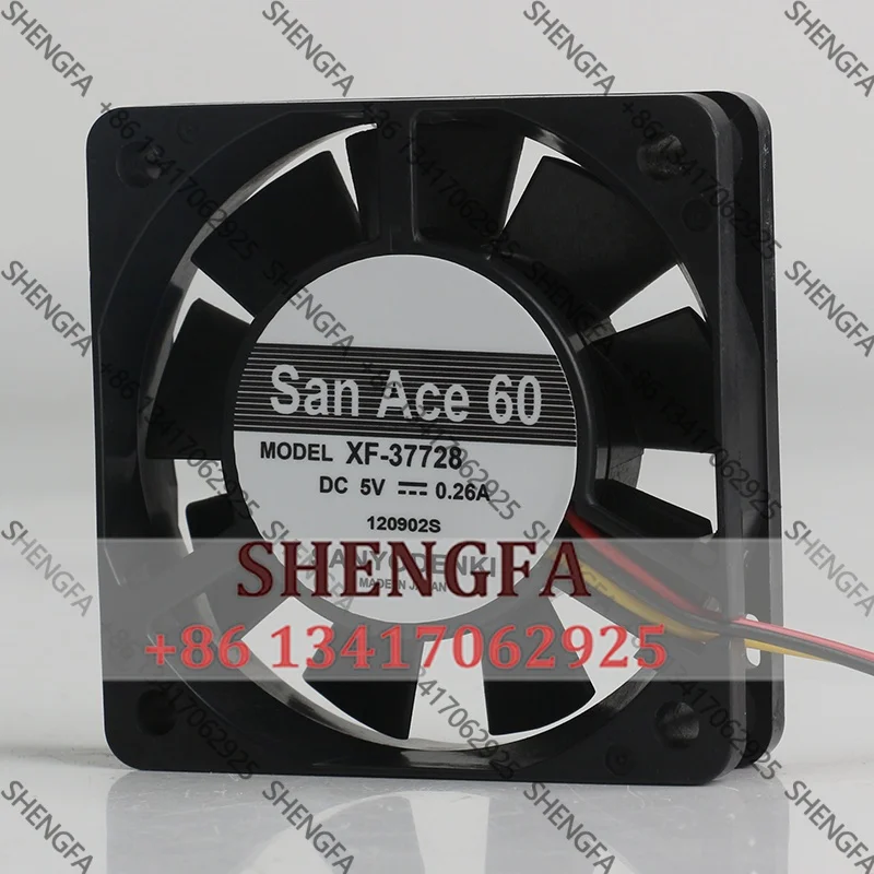 

New Sanyo XF-37728 cooling fan 12V 24V 48V DC 5V 0.26A AC EC 6015 60X60X15MM 6CM inverter USB axial flow ball bearing Low noise