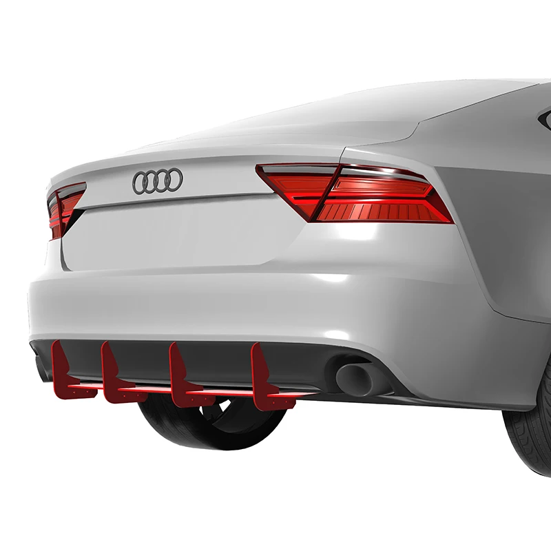For Audi A7 Sportback Standard Edition 2011-2013 Year Rear Diffuser Bumper Lips Spoiler Splitter Body Kit Accessories