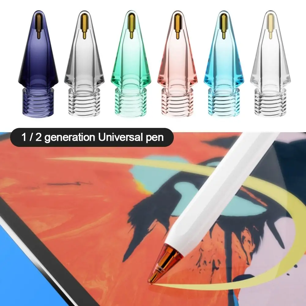 Clear Replacement Tips Transparent Color For iPad Stylus Nib 1/2 Gen Tips for iPad/Apple Pencil/1st 2nd Generation