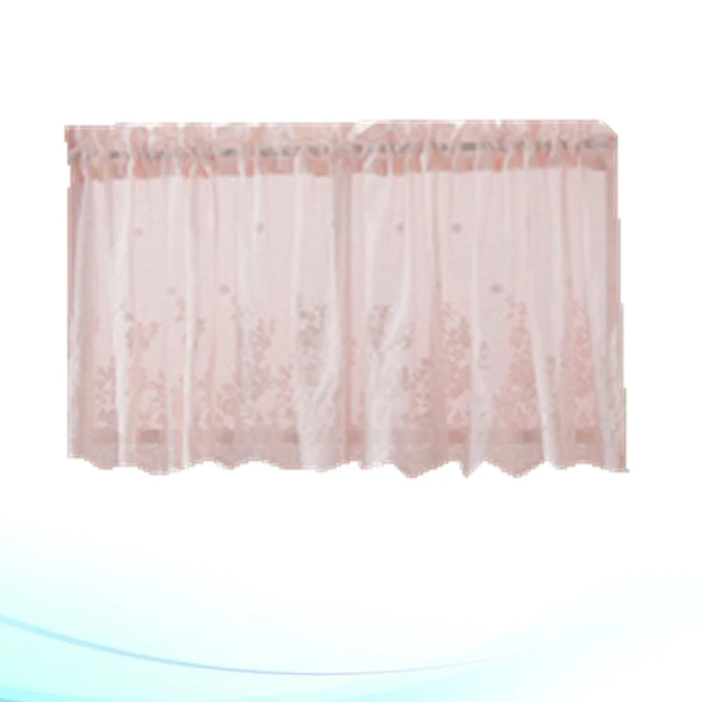 

Lace Half Navy Short Decorative Curtains for Kitchen Bedroom Living Room Premium Polyester Half Curtains Ventilated Sun Proof