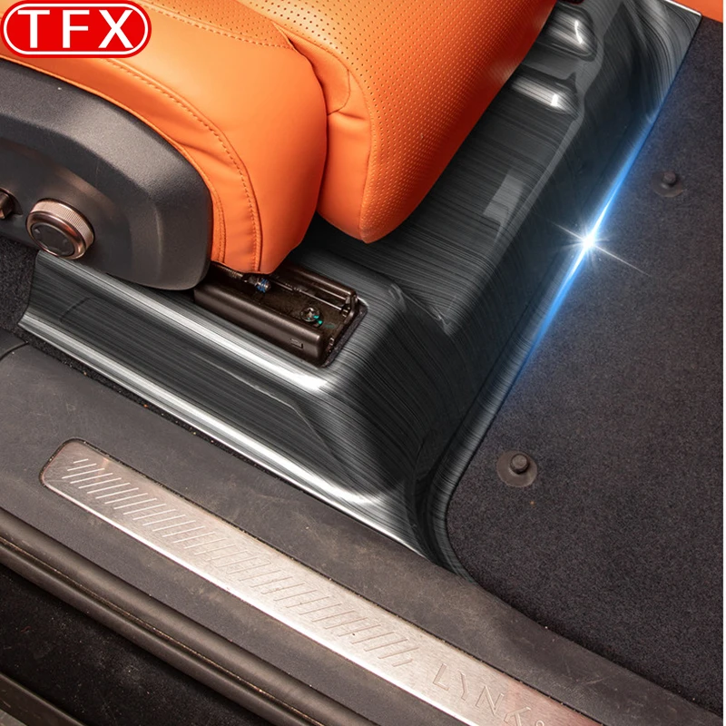 

For Lynk & Co 900 2025 Car Seat Under Panel Track Air Vent Kick Protection Cover Auto Interior Trim Guard Decorative Accessories