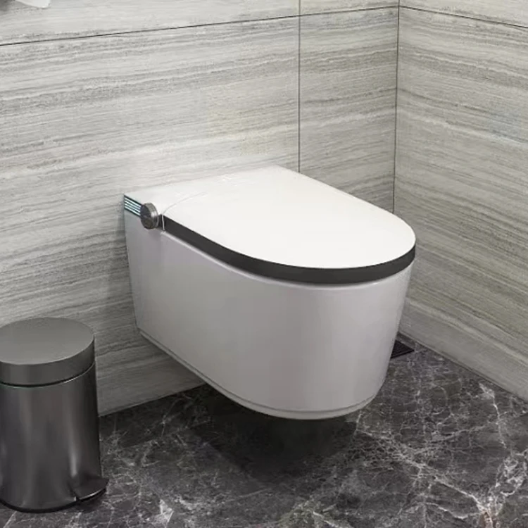 Top Selling Smart Toilet Automatic Flip Intelligent Modern Bathroom Wall Hung WC Sanitary Cheap