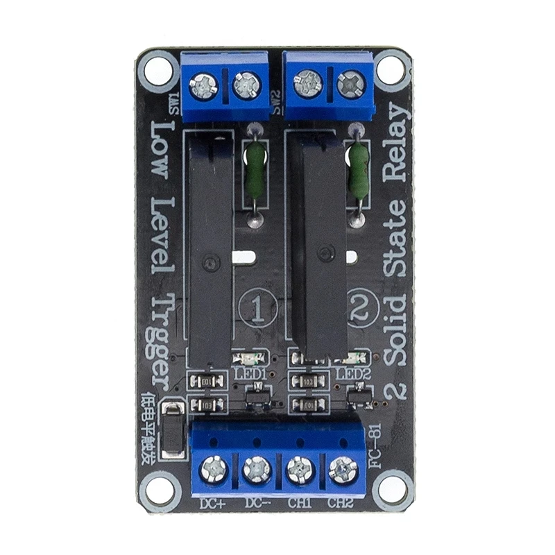 

5V 2 Channel SSR low Level Solid State Relay Module 240V 2A H53