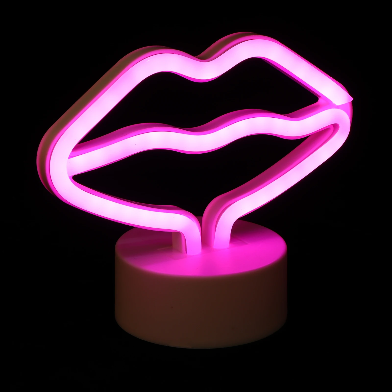 

Red Lips Neon Desk Light Bedside Night Lamp Decorate Mini Plastic Home