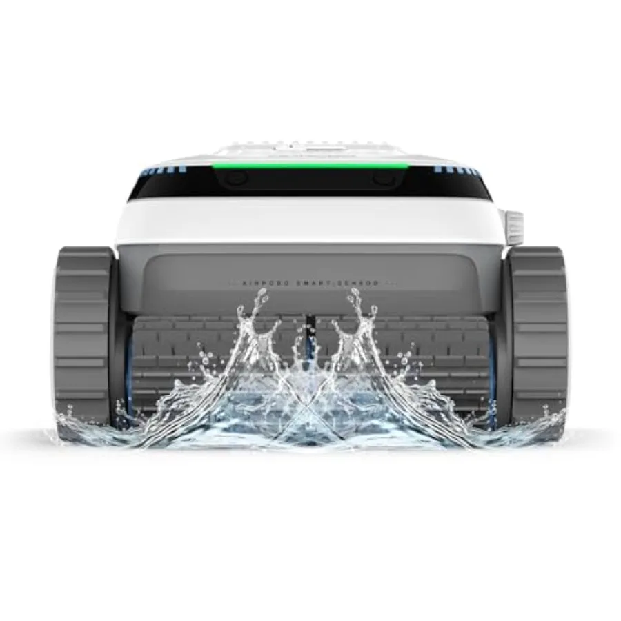 Limpiador robótico inalámbrico para piscinas enterradas y elevadas, escalada de paredes, limpia suelos, paredes, línea de agua de hasta 170 negro