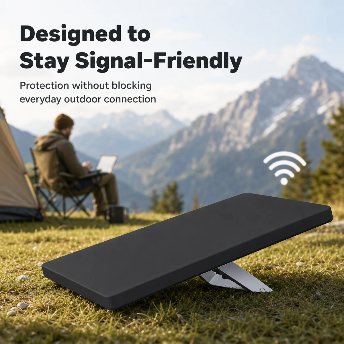 Starlink Mini Liquid Silicone Protective Case – Waterproof and Scratch-Resistant Matte Black Cover for Starlink Mini Antenna