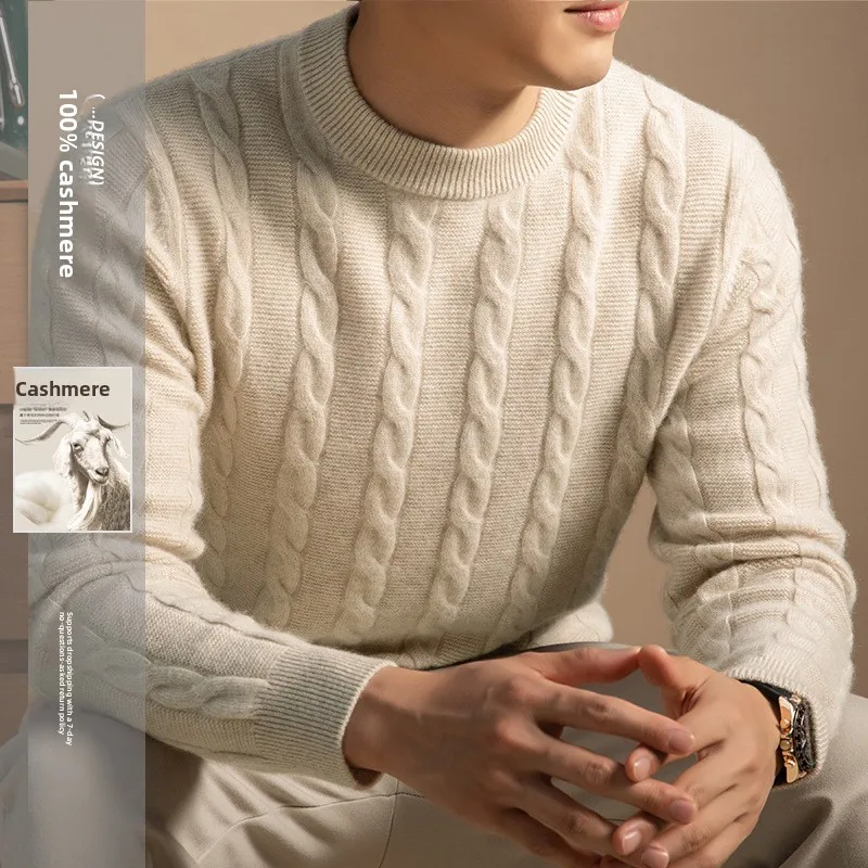 

New Cashmere Men Sweater Autumn Winter Sweater 100% Cashmere Pullover Clothes