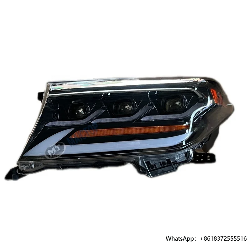 

MAICTOP Car Front Light for Land Cruiser Fj200 Lc200 2012 3 Lens Headlight Head Lamp lx Style