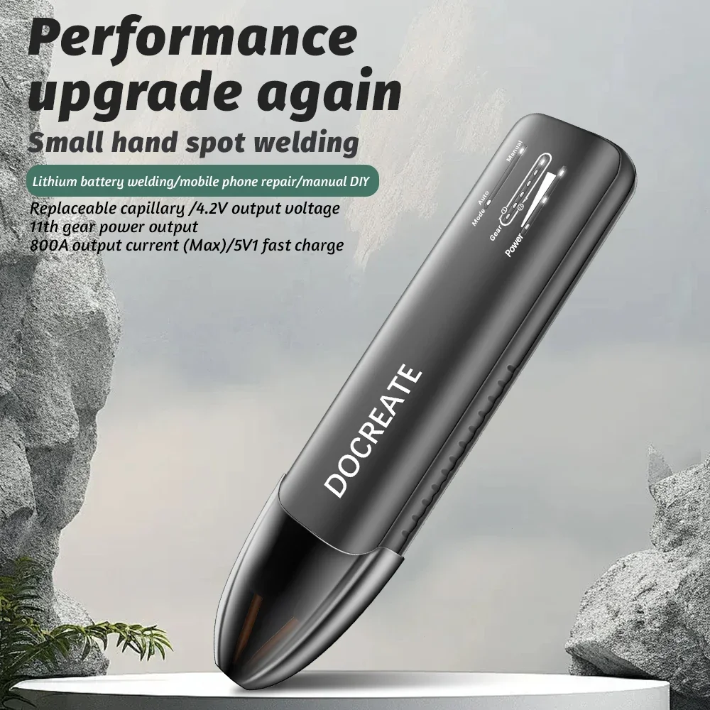 11 Gears Handheld Spot Welder Adjustable Automatic&Manual Modes Portable Mini Spot Welding Machine for 18650 Battery Welder