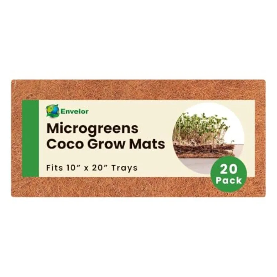 

Coco Coir Fiber Grow Mat for Microgreens 10 x 20 Inches Coconut Coir Seed Starter Liner for Growing Trays Hanging Baskets Seed