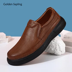 Golden Sapling Man Loafers Casual Business Men's Shoes Comfortable Platform Flats Leisure Slip on Footwear Dress Party Loafers