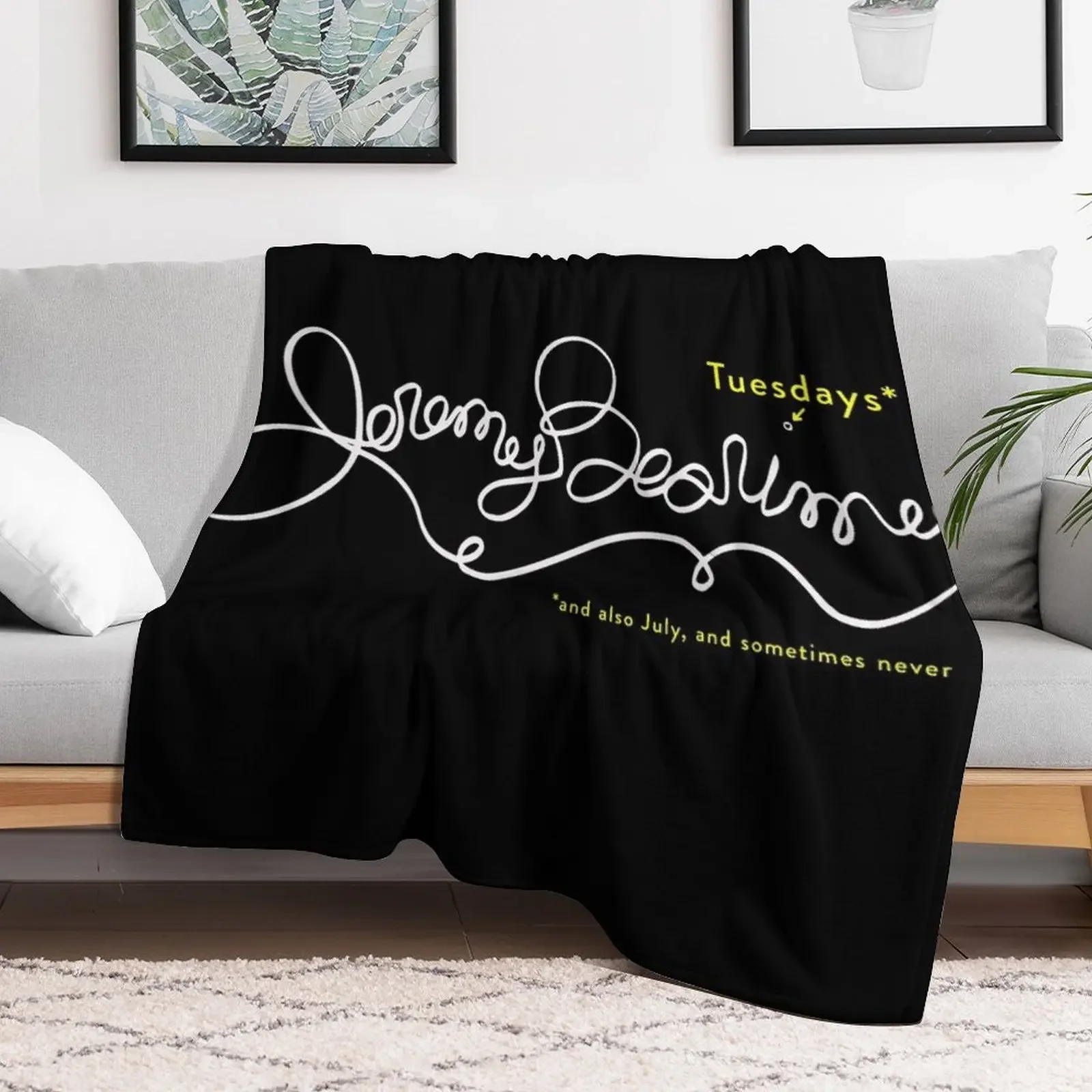 Jeremy Bearimy in white (with notation) Throw Blanket Flannels Sofa Throw Heavy Stuffeds Luxury manga Blankets