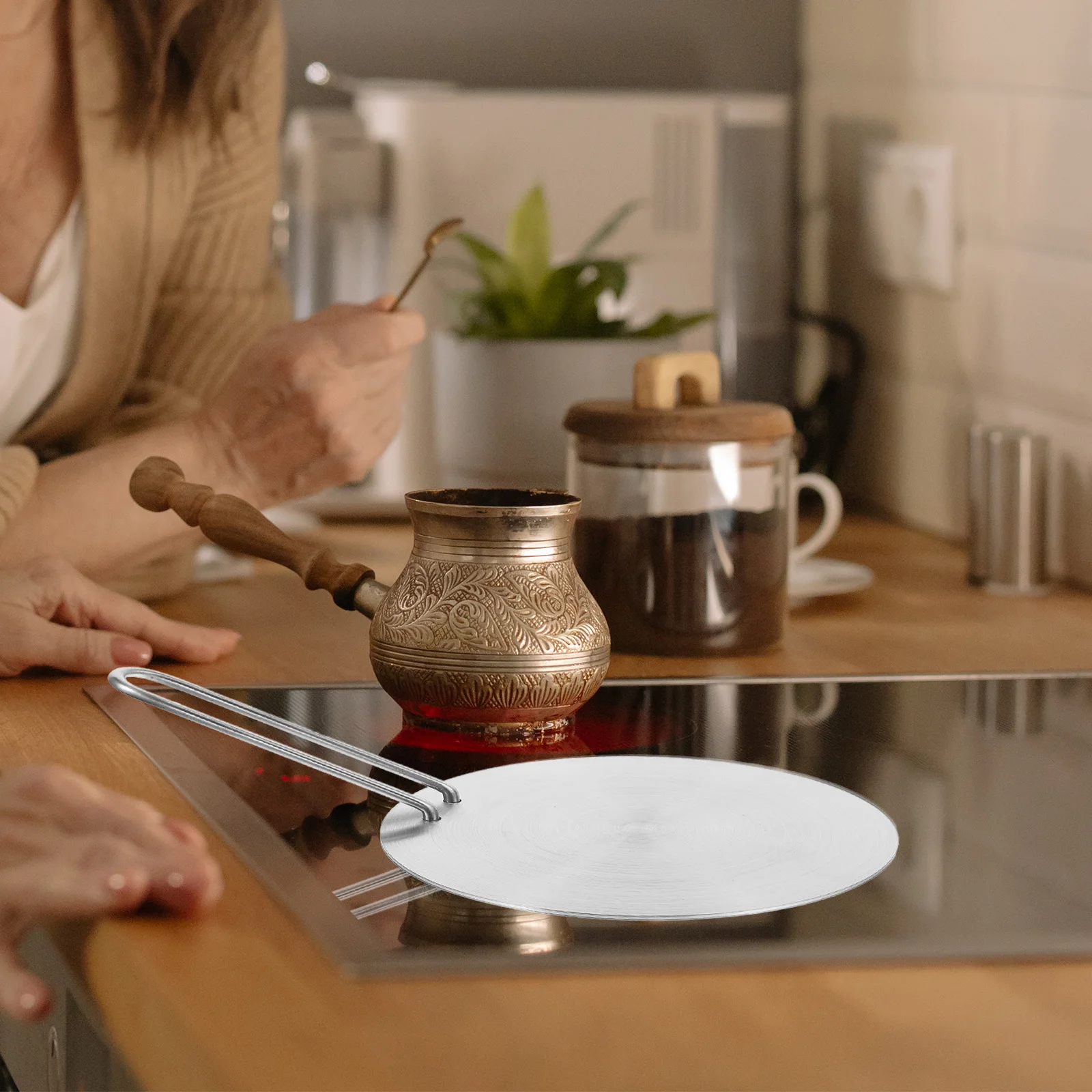 

Induction Cooker Heat Plate Electric Gas Stove Metal Board Cooking Adapter Plates Hot Burner Diffusers Kitchen Appliances Even