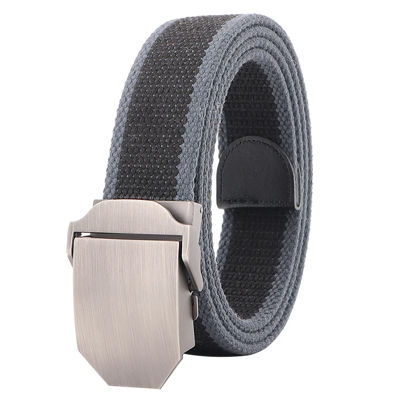 Thickening Lengthening Men Belt Quality Canvas Alloy Automatic Buckle Men's Belts Youth Students Training Belt Jeans Pants Belt