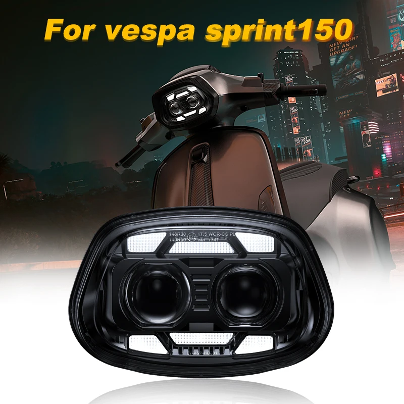 

For Vespa Sprint 150 Sprint150 SPRINT 17-25 Hi-Lo Beam DRL Motorcycle LED Headlight Front Light For Vespa Sprint 150