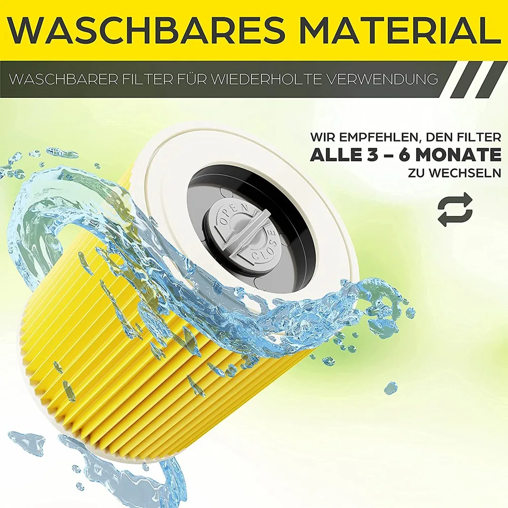 3-teiliger Patronen filter für Karcher-Staubsauger wd3 Premium wd2 wd3 wd1 mv3 mv2 wd 3 p Verlängerung skit gegen Feinstaub