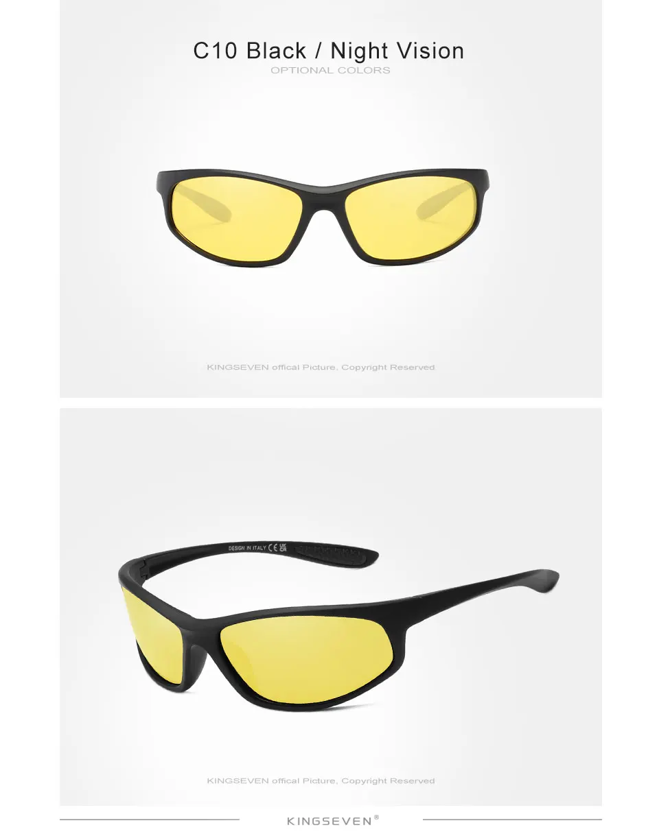 KINGSEVEN Outdoor Sport Reiten Sonnenbrille Männer Polarisierte UV400 Spiegel Objektiv Gläser Fahrrad Straße MTB Angeln Radfahren Brillen – Detail 11