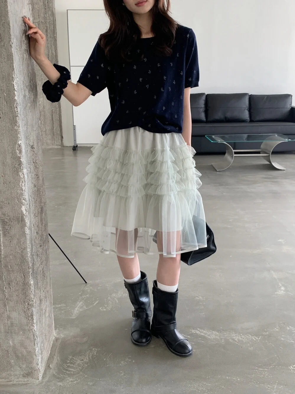 

Многослойная юбка-тюль с милым дизайном, высокая талия, А-силуэт, для женщин и девушек, для повседневной носки, весна-лето 2026