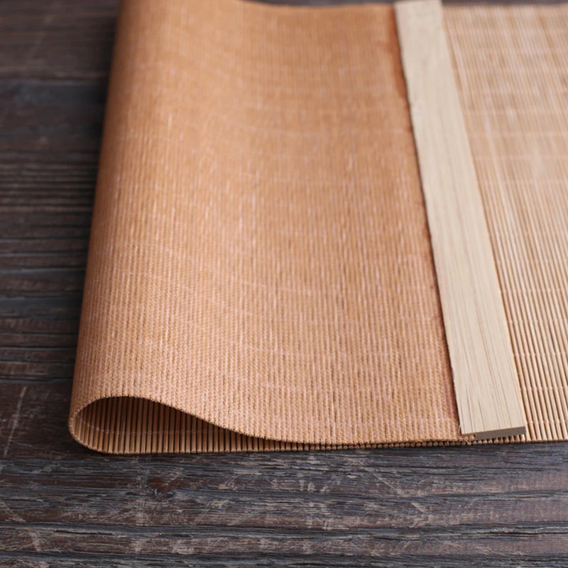 Natural Bamboo Table Runner Placemat Tea Mats Table Placemat Pad Heat Pad Japanese Style Coaster Home Cafe Restaurant Decoration