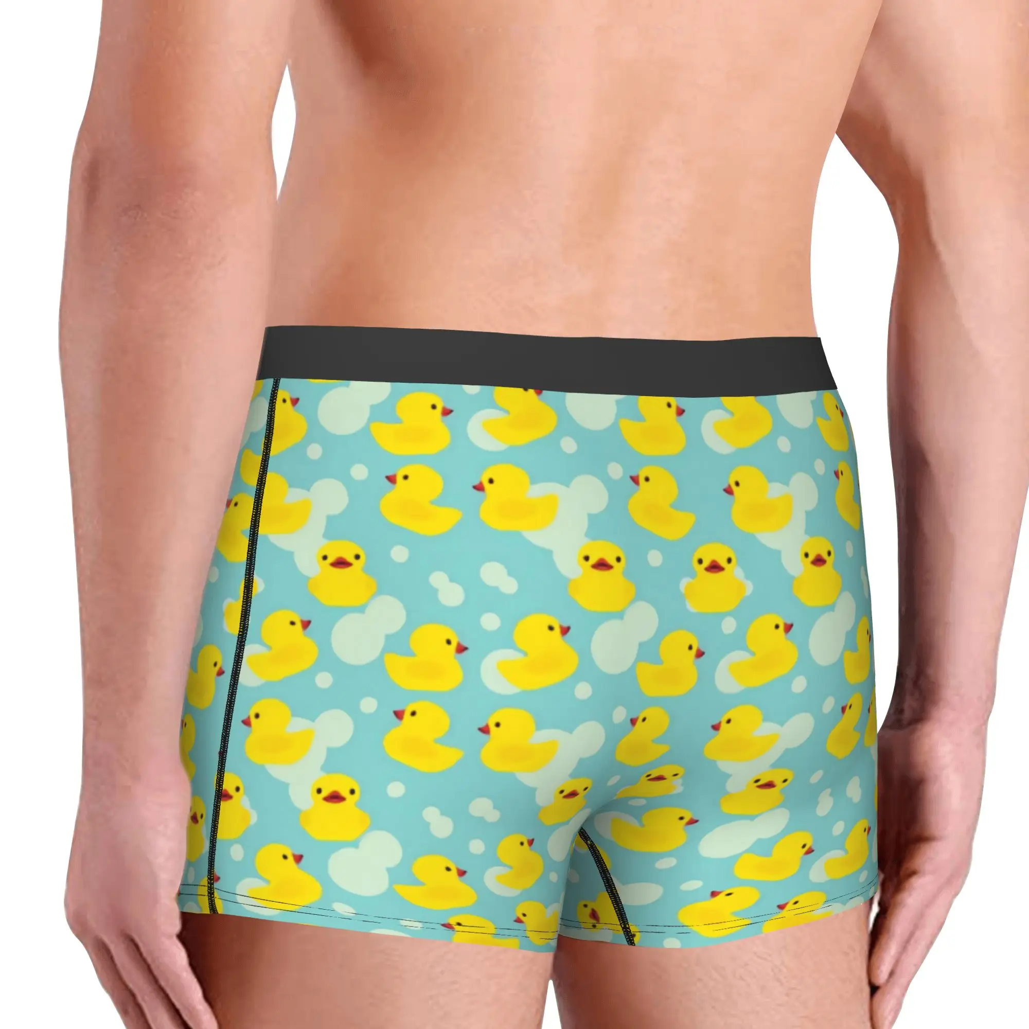 Cute Cartoon Yellow Rubber Duck Pattern  Boxers Shorts Men  Briefs Underwear Funny Underpants