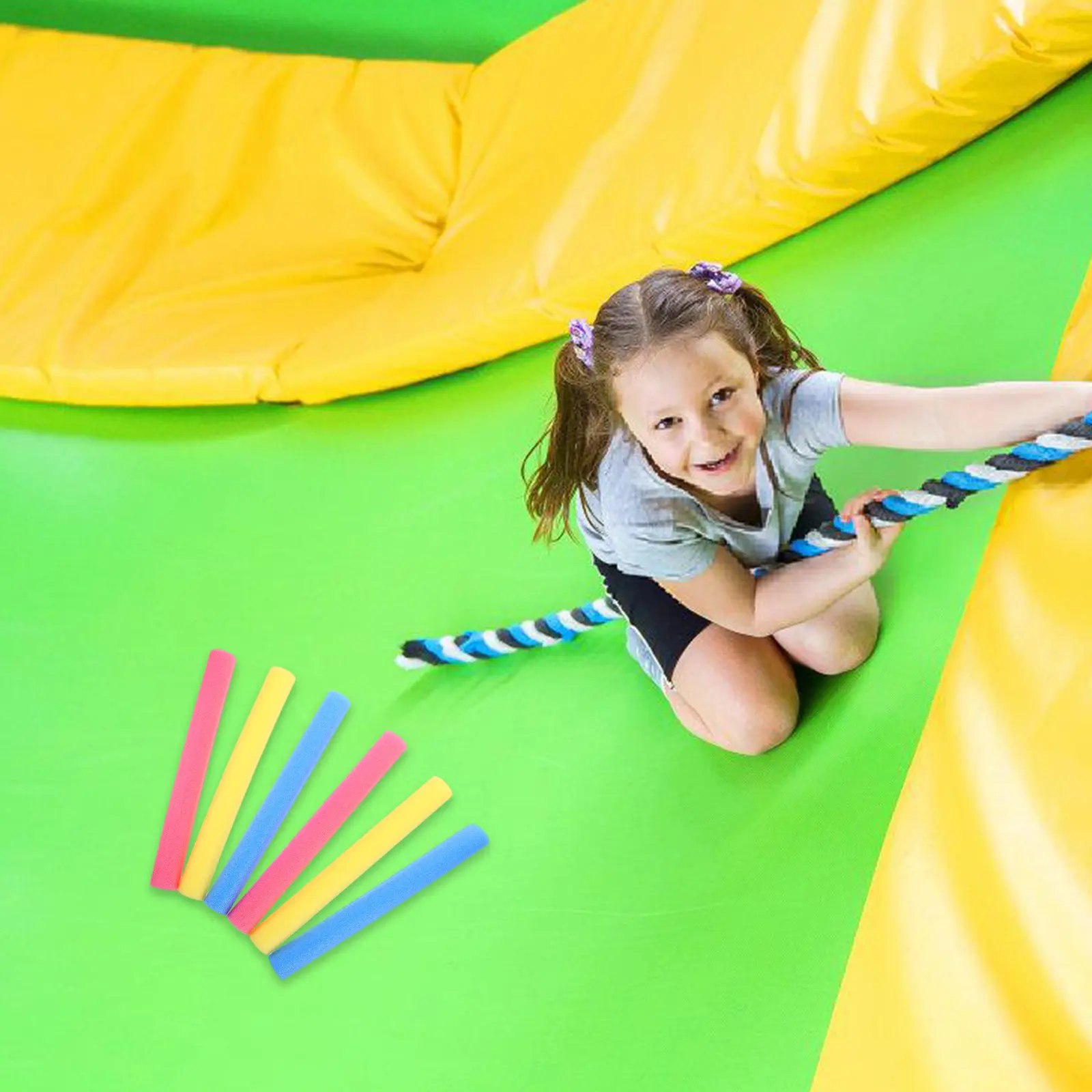 

6Pcs High Density Foam Sleeves for Trampoline Poles 40Cm Full Coverage Protection Against Pinch Injuries Home School Recreation