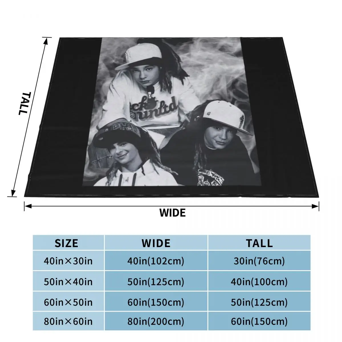 Tom Kaulitz Throw Blanket Luxury Throw Blanket Large Blanket Heavy Blanket For Sofa