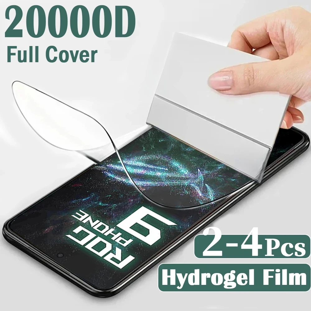 2-4Piece Silicone Soft Hydrogel Film for Asus ROG Phone 9 8 Pro Screen Protector for Asus Zenfone 9 10 11 Ultra Protective Film