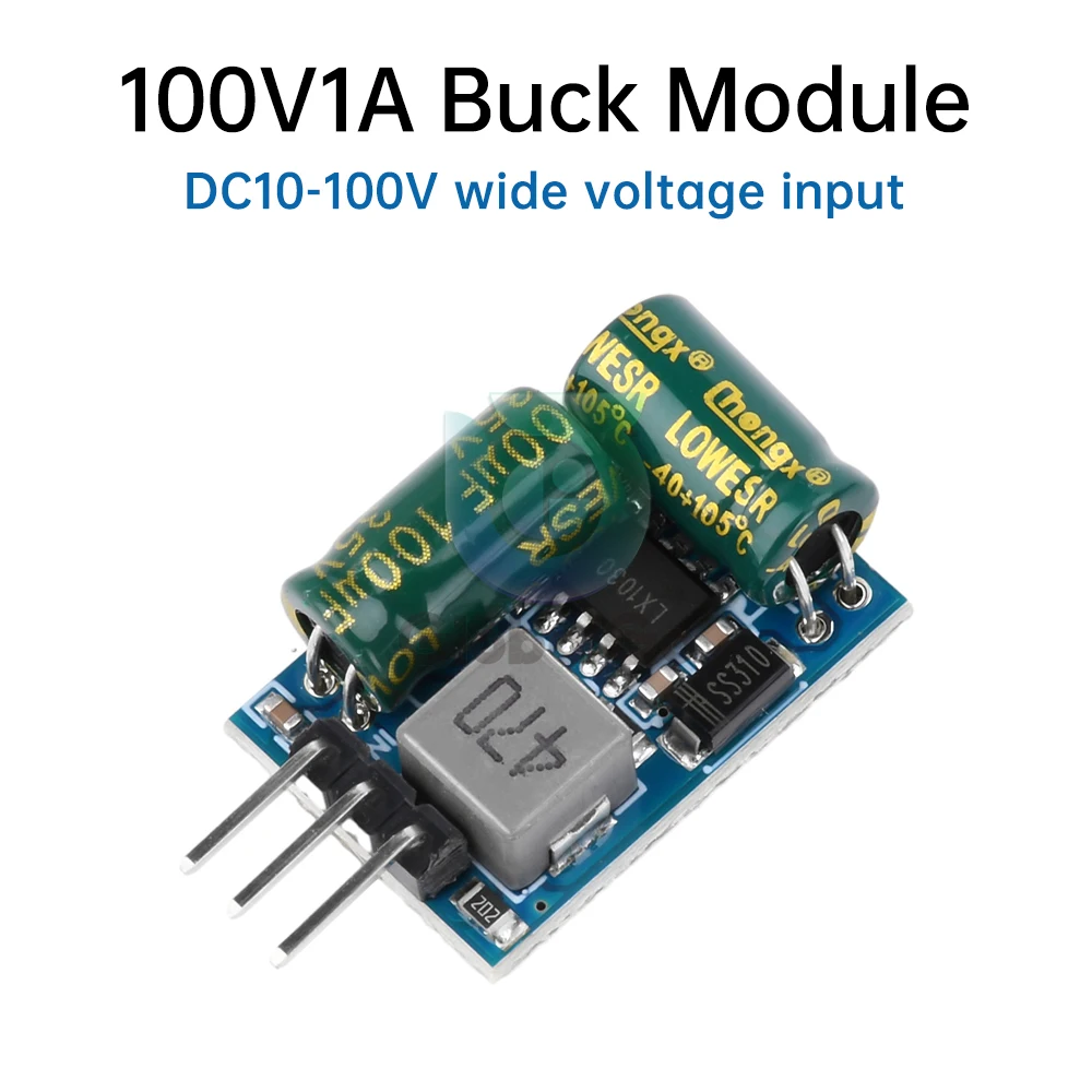 DC 10-100V Buck Step Down Power Module Converter 24V 36V 48V 60V 72V to 3.3V 5V 1A High Current Switch Power Supply Module