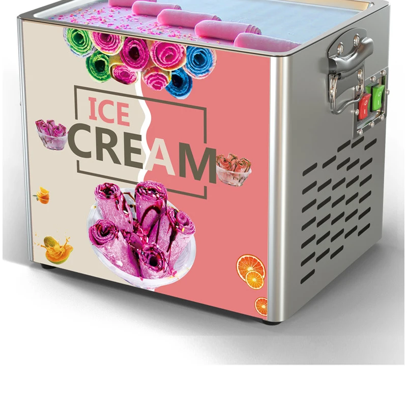 ยี่ห้อใหม่ทั้งเครื่องสแตนเลส Mini Mini Ice กระทะ Plug-ในครัวเรือน Diy Manual Ice กระทะ