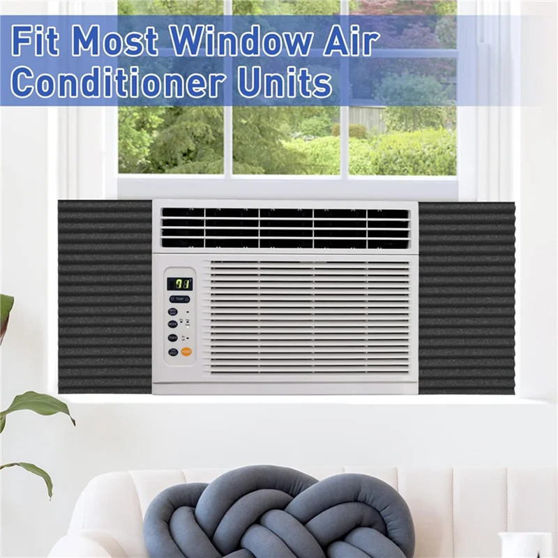 WORTHOWN-Window Air Conditioner,Side Insulated Foam Panel, Heat And Draft Insulating,4 Piece Panels Window Seal