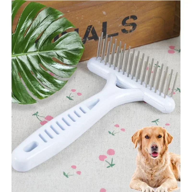 SUPERPET White Rake Comb for Dogs  Brush Short Long Hair Fur Shedding Remove Cat Dog Brush Grooming Tools Pet Dog Supplies