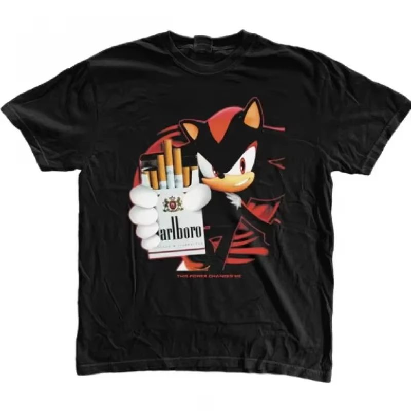 2026 Summer Ultimate Power Sonic Adventure t Shirt Unisex Vintage Graphic Tees Gothic Grunge Y2k Emo Scene