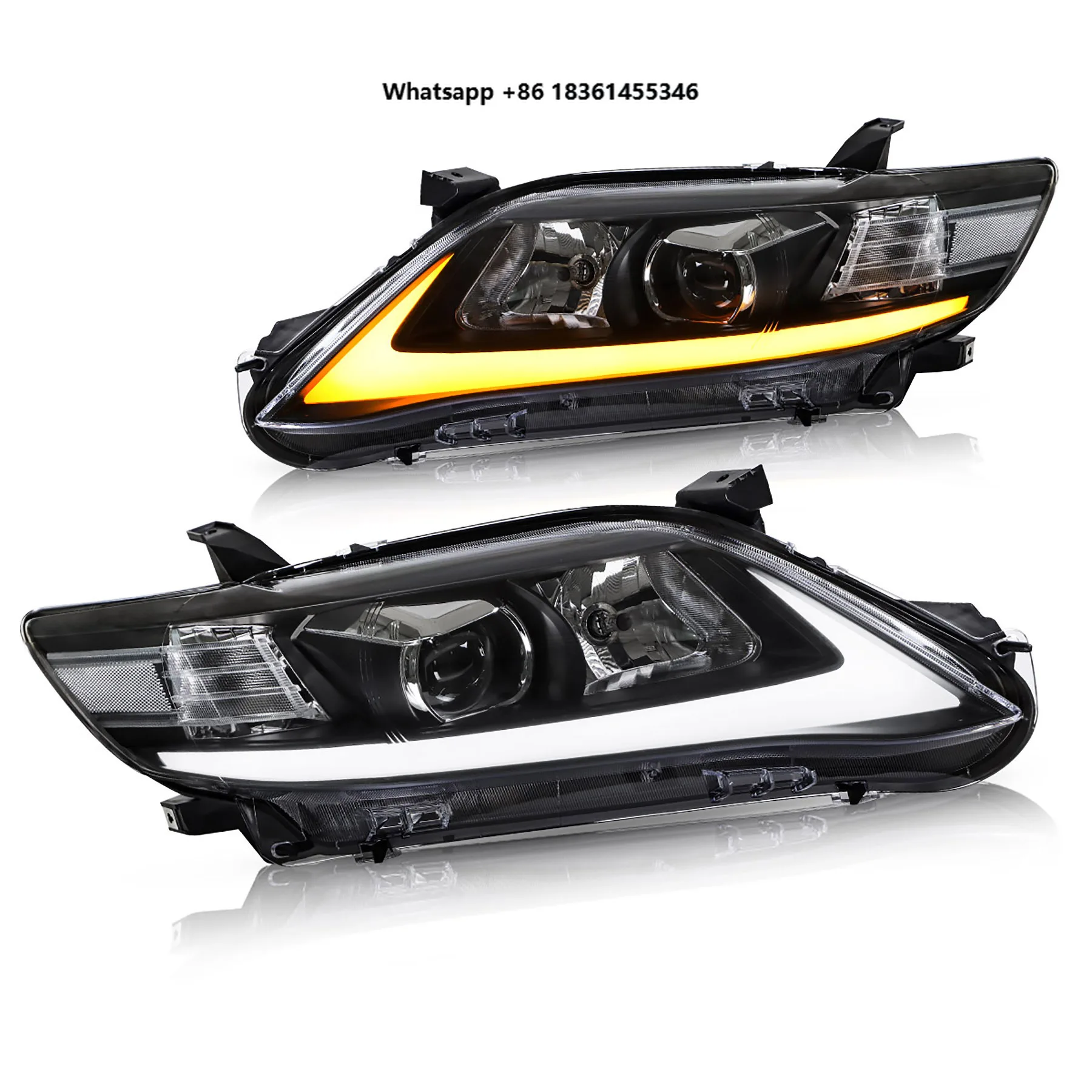 

Factory LED Head Lamp V40 LED Auto Headlights for Waterproof Headlamp with Sequential signal for Camry 2009 2011