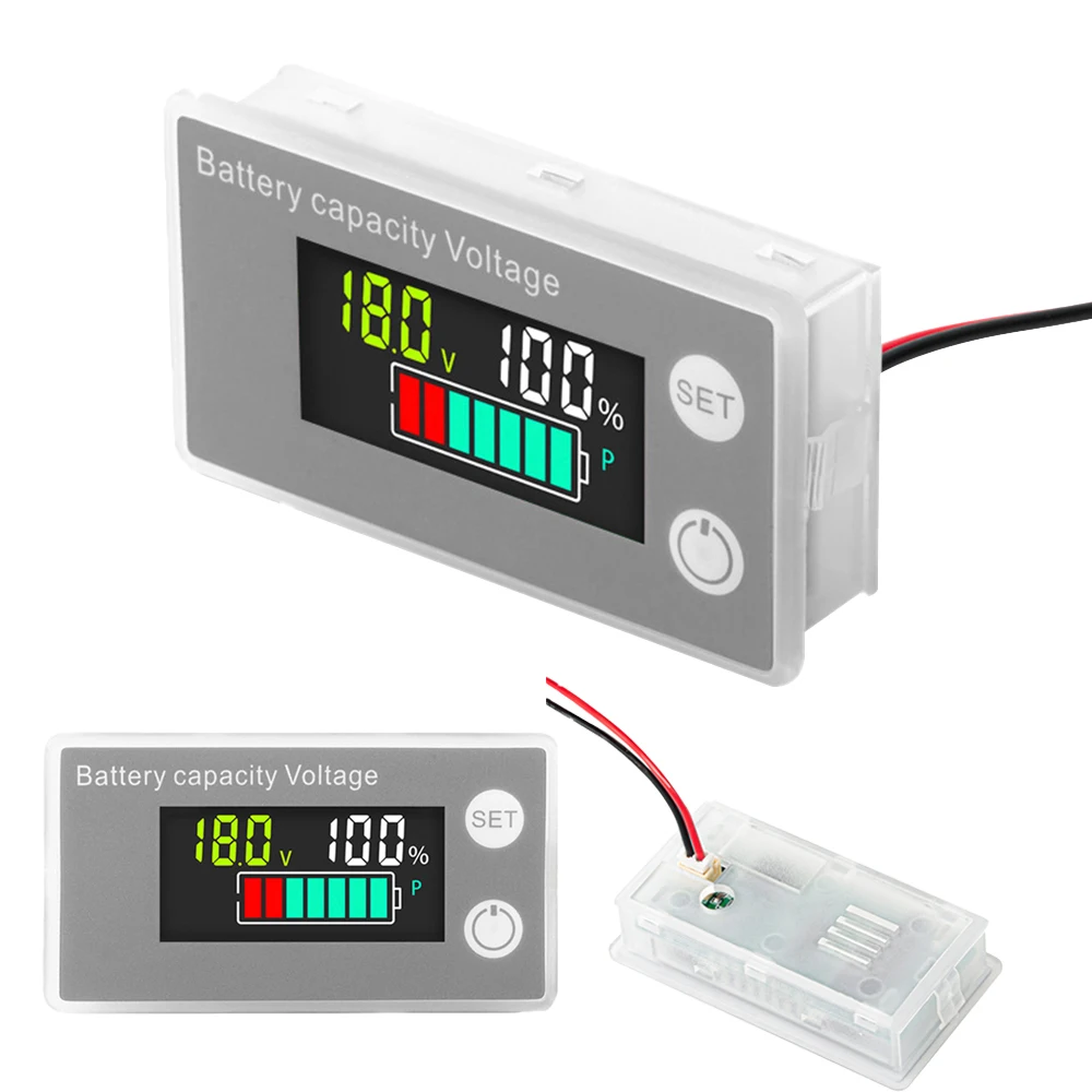DC8-100V Battery Capacity Indicator LCD Digital Electricity Meter Acid Lithium Battery Gauge Voltage Meter  for Car Motorcycle