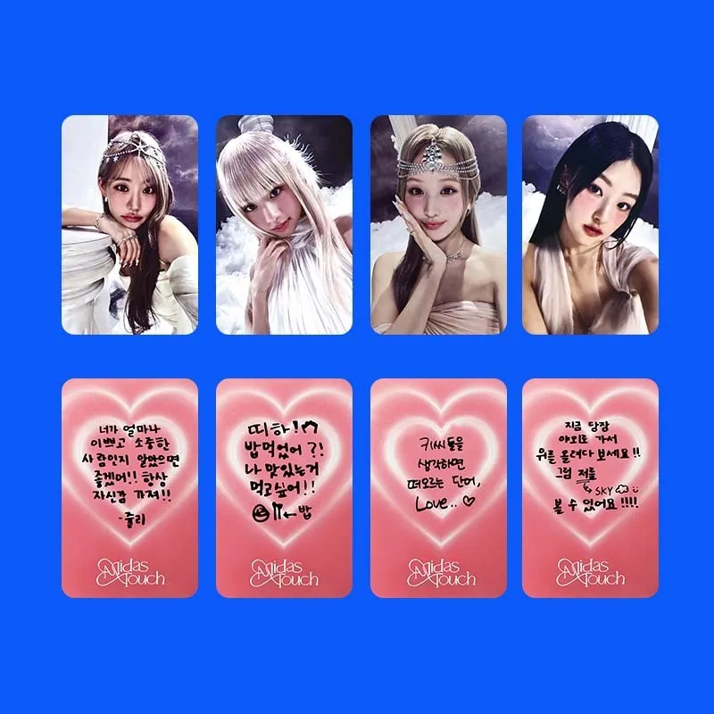 4pce/set KISSOFLIFE Album MIDAS TOUCH Return Lomo Card JULIE NATTY BELLE JULIE NATTY BELLE HANEUL Postcard Photo Card Kpop