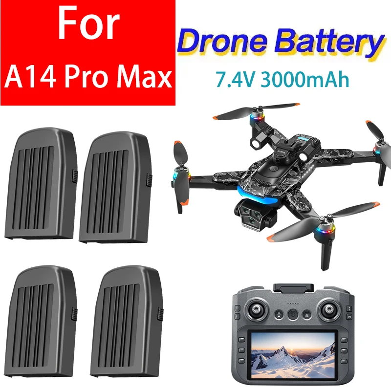 Akumulator do A14Pro Max GPS Bezszczotkowy 8K 7.4V 3000 mAh Bateria do 20-minutowego lotu Części zamienne do akumulatora A14Pro Max