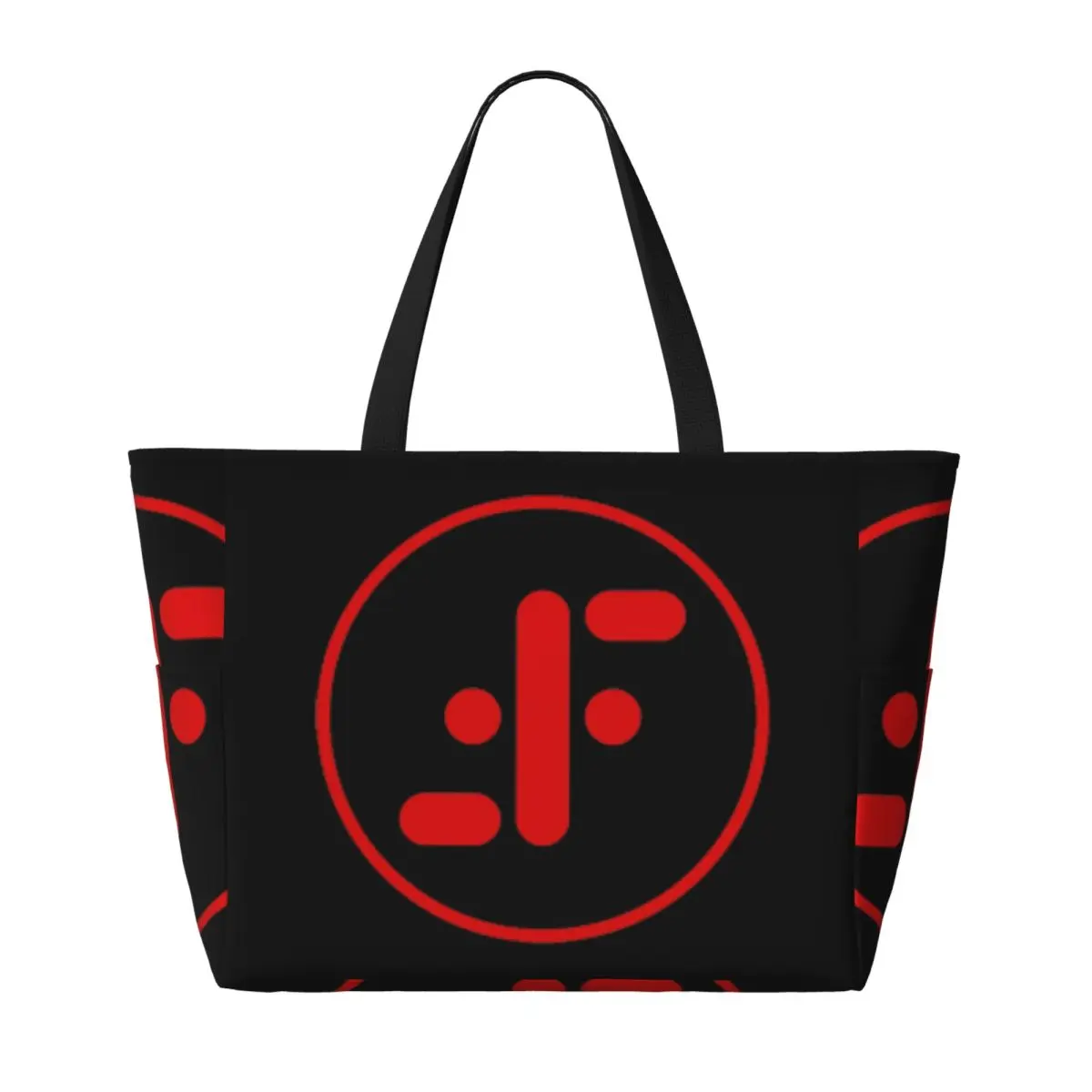 V The Visitors Insignia (أحمر) حقيبة حمل على الشاطئ حقيبة رياضية للصالة الرياضية واليوجا واق من المطر حقيبة حمل كبيرة للنساء حقيبة سفر حقيبة لياقة بدنية #6