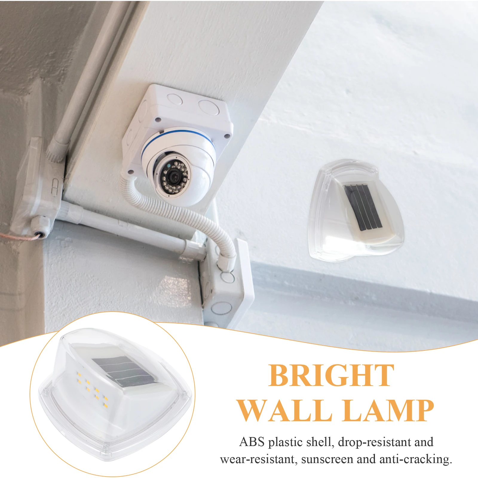 

Solar 8Leds Outdoor Bright Lamp For Garden Corridor Fence Waterproof Push Switch Rechargeable Solar Home Wall Light Lighting