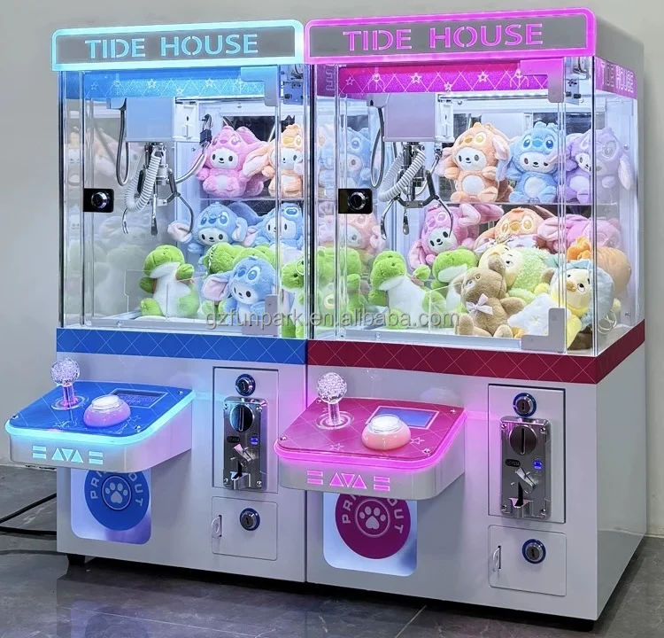 

New Mini Crane Machine Small Toy Grabber Coin-Operated Gift Machine Plastic English Language 110/220V Direct Factory Sale