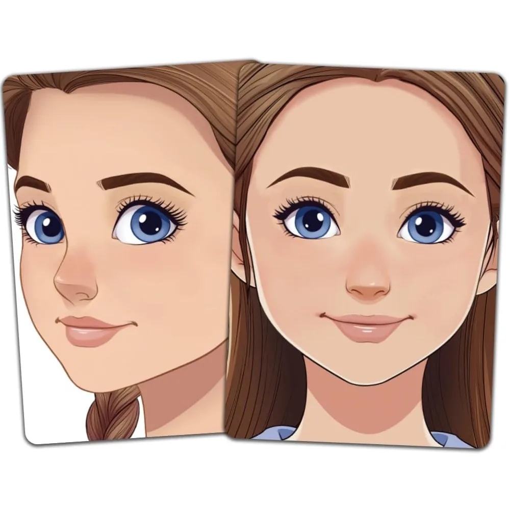 2pcs Face Painting Practice Board Reusable Makeup Practice Mannequin Face Painting Exercise Template Stage Painting Tool Facial