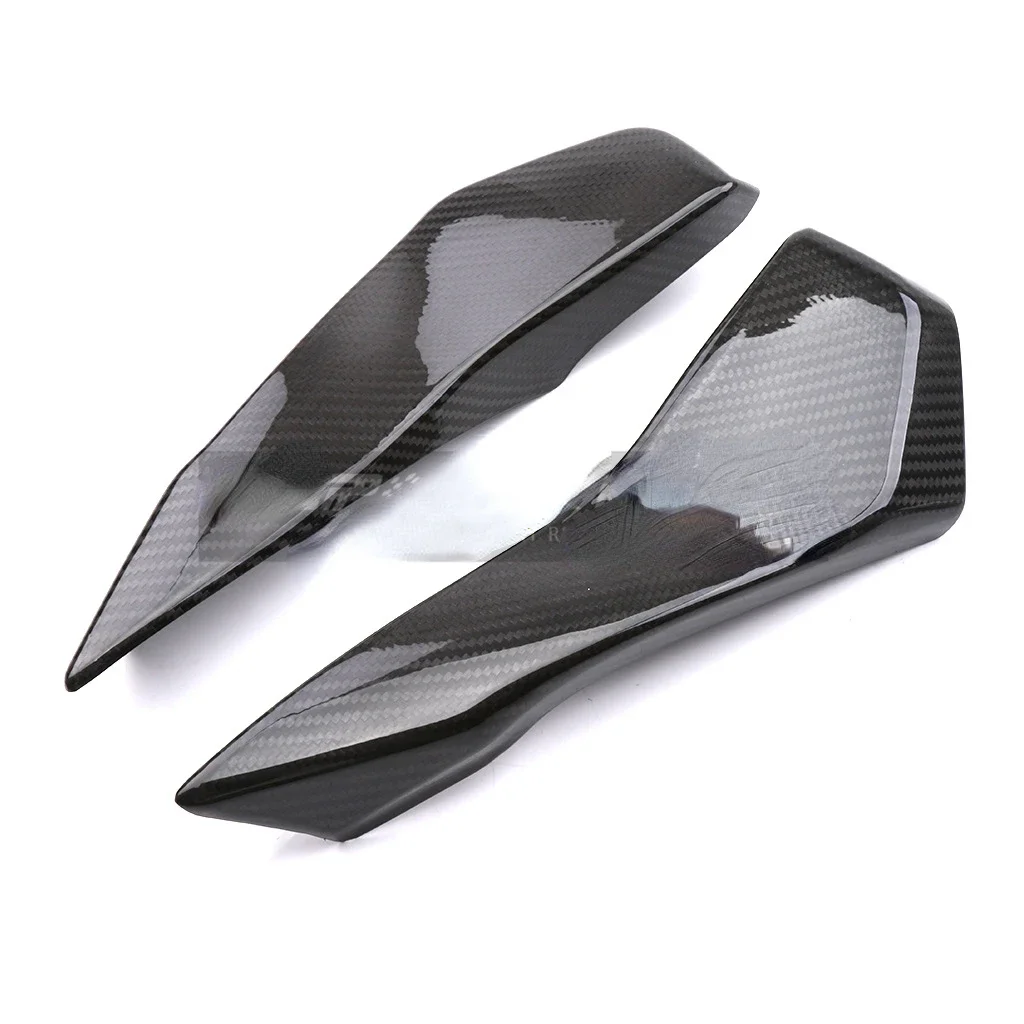 For Yamaha Xmax300 Real Carbon Fiber Glossy Decorative Cover Windshield Patch Glass Side Layering Suitable