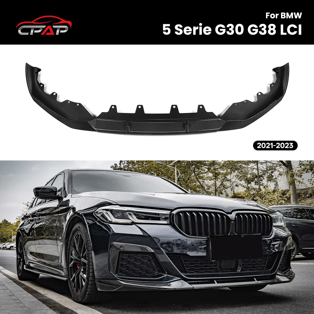 

Real Dry Carbon Fiber Front Lip Bumper Splitter For BMW 5 Serie G30 G38 LCI 2021-2023 MP Style Car Accessories 3Pcs/Set