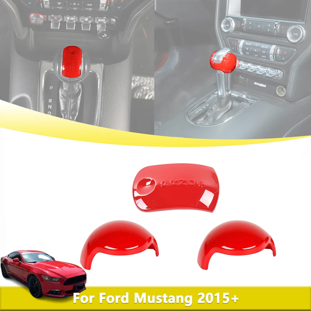 

Ручка переключения передач, рычаг переключения передач, декоративная накладка для Ford Mustang 2015-2025, аксессуары для центральной консоли, автомобильные наклейки