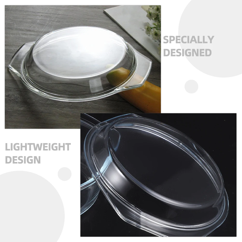 1pc Splash-proof Glass Cover Microwave Oven Steamer Transparent Oil Protector Covers for Food Containers
