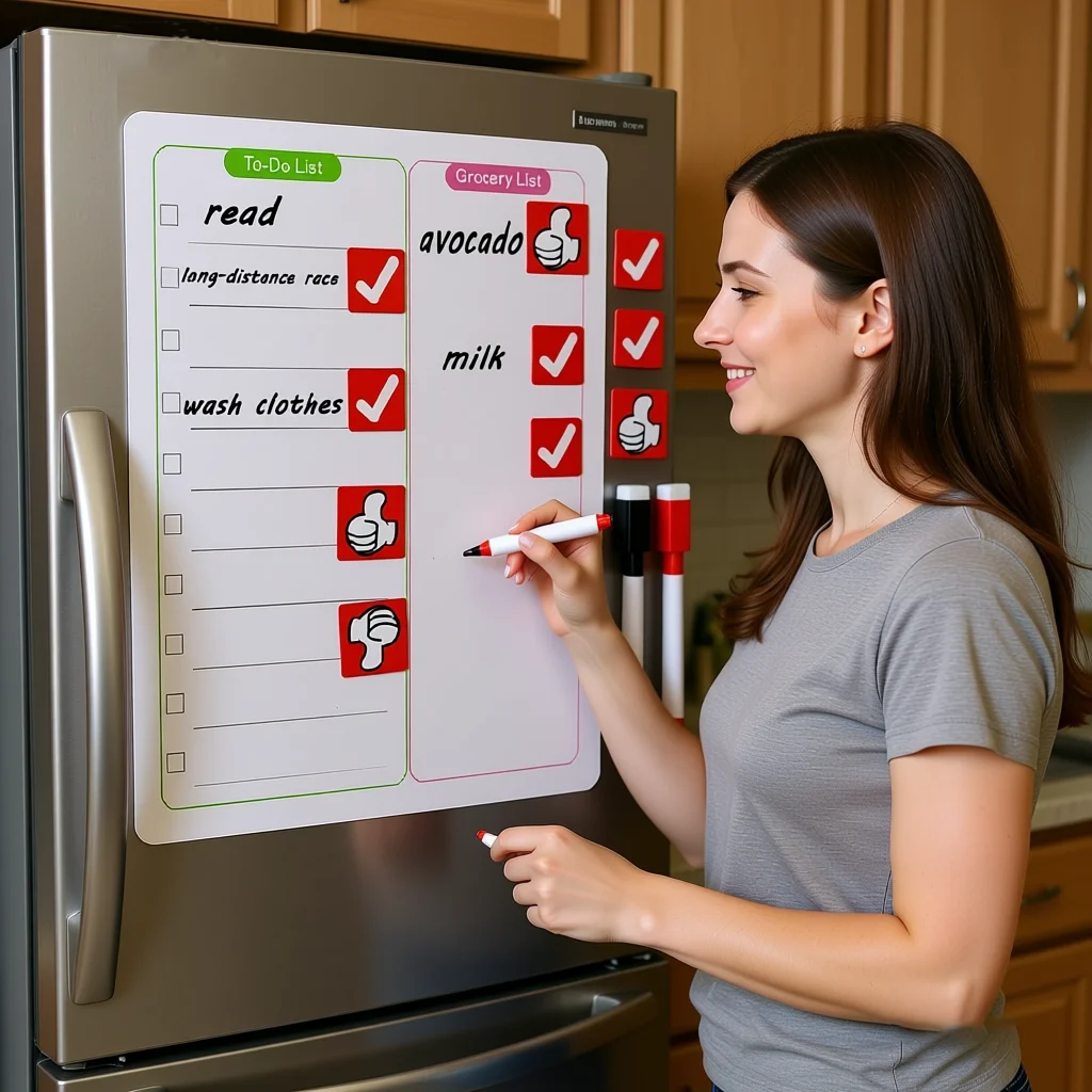 15pc/set Erasable Remind Daily Schedule Memo Soft Magnetic Fridge Sticker Whiteboard Message Board Refrigerator Magnet