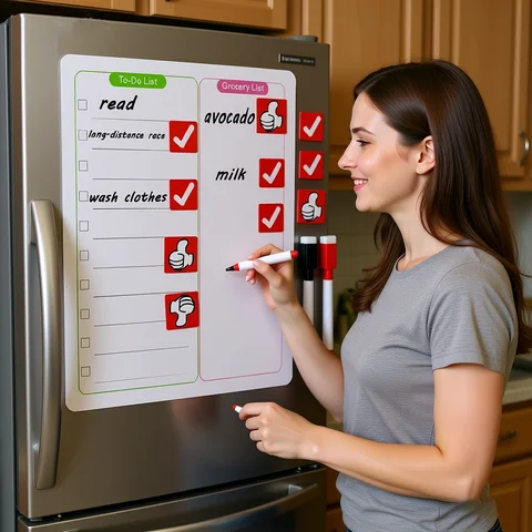 15 unid/set borrable recordatorio agenda diaria notas suave magnético nevera pegatina pizarra tablero de mensajes imán de refrigerador