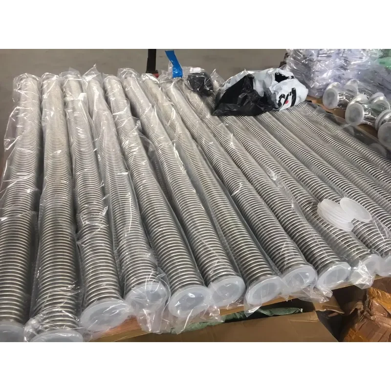 Stainless Steel Vacuum Bellows Hose Flexible Metal Pipe for KF CF ISO Flange High Temperature Resistance Industrial Exhaust